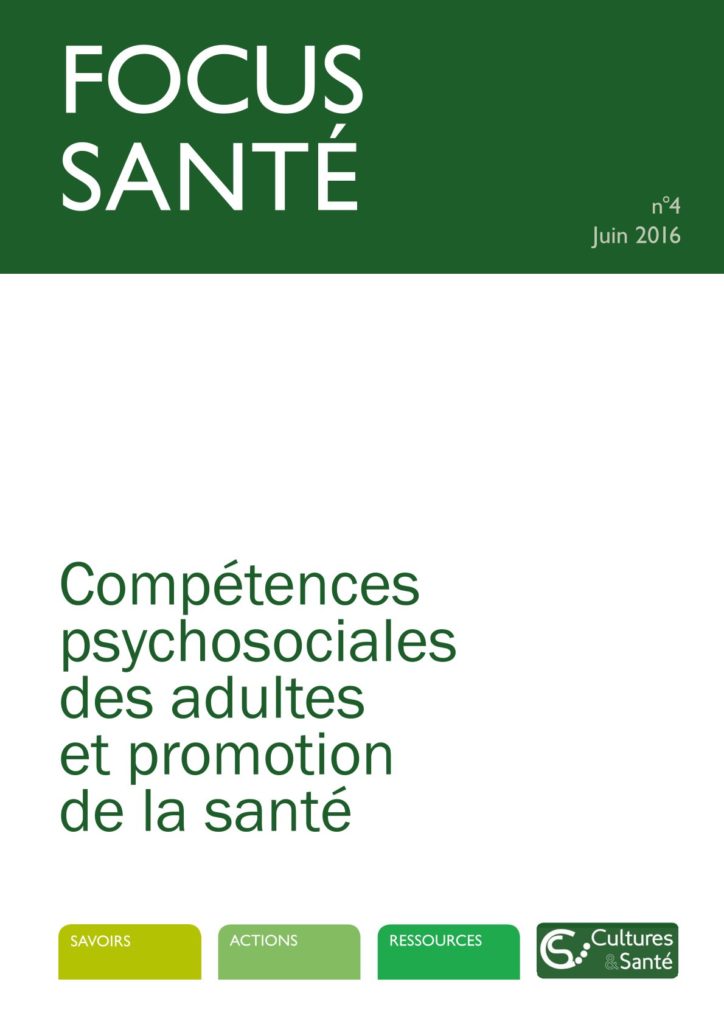 Focus santé N°4 - Juin 2016 - CPS des adultes et promotion de la santé